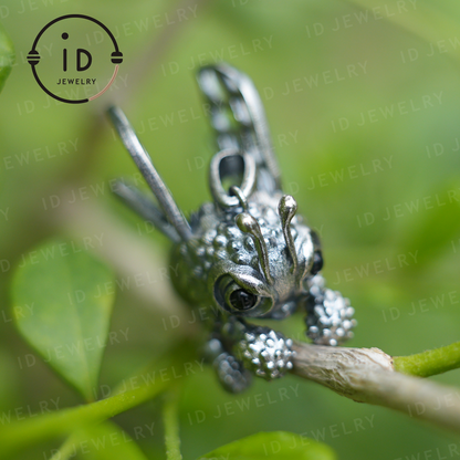 Handmade 925 Silver Bee Pendant Necklace, Busy-Bee Good-Luck Charm, Garden Nature Jewelry, Birthday Mother’s Day Christmas Eco Gift
