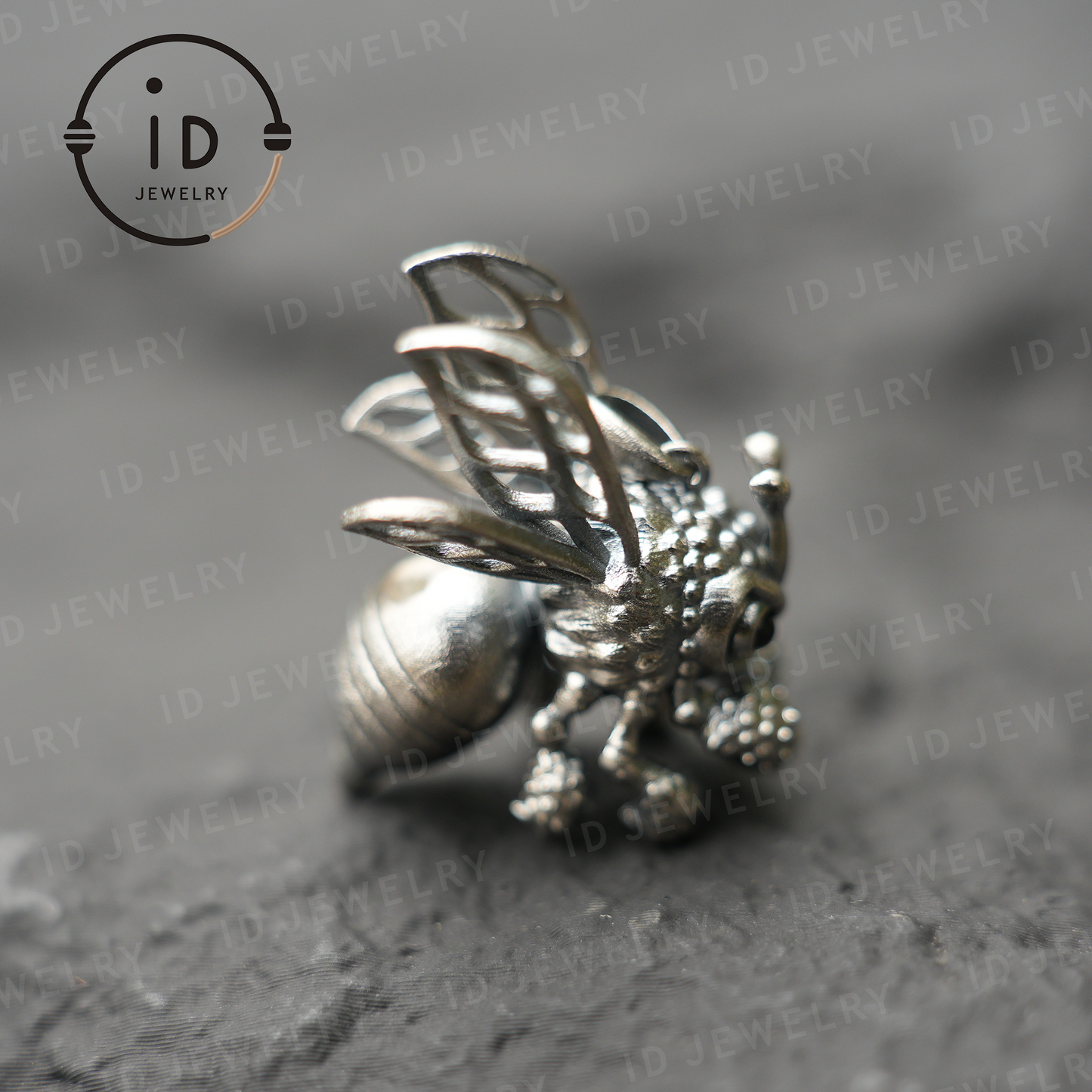 Handmade 925 Silver Bee Pendant Necklace, Busy-Bee Good-Luck Charm, Garden Nature Jewelry, Birthday Mother’s Day Christmas Eco Gift