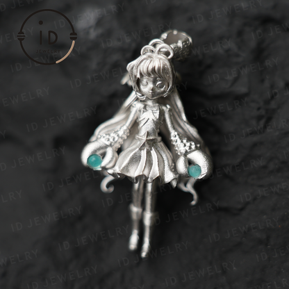 Cancer Zodiac Pendant with Amazonite, Handmade Star Sign Amulet Jewelry, Cute Horoscope Girl Charm for Astrology Lovers