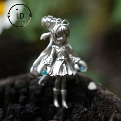 Cancer Zodiac Pendant with Amazonite, Handmade Star Sign Amulet Jewelry, Cute Horoscope Girl Charm for Astrology Lovers