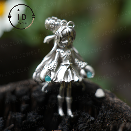 Cancer Zodiac Pendant with Amazonite, Handmade Star Sign Amulet Jewelry, Cute Horoscope Girl Charm for Astrology Lovers