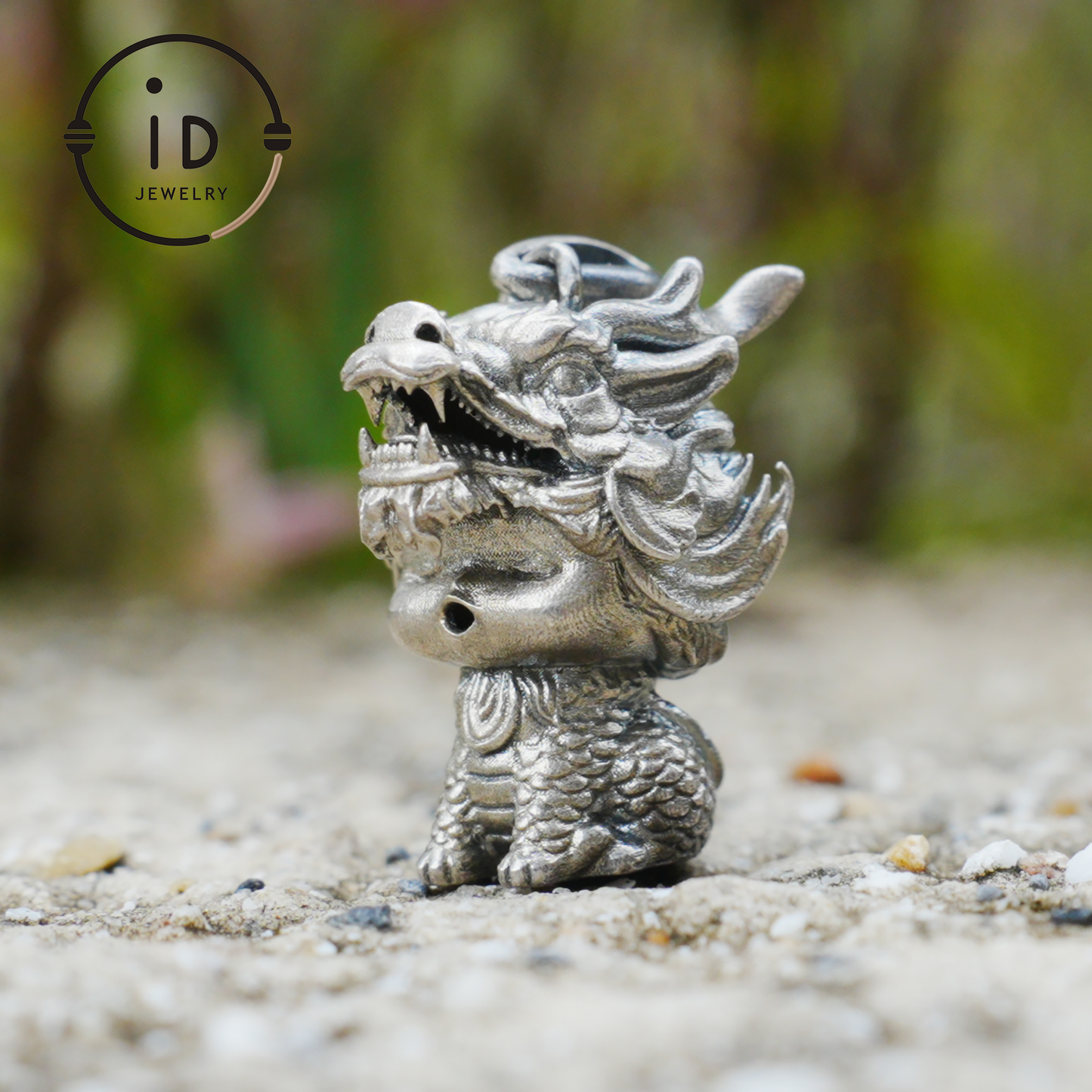Dragon Guardian Pendant, Handcrafted Totem Amulet, Fantasy Spirit Creature Jewelry, Mythical Beast Design, Protective Charm Gift