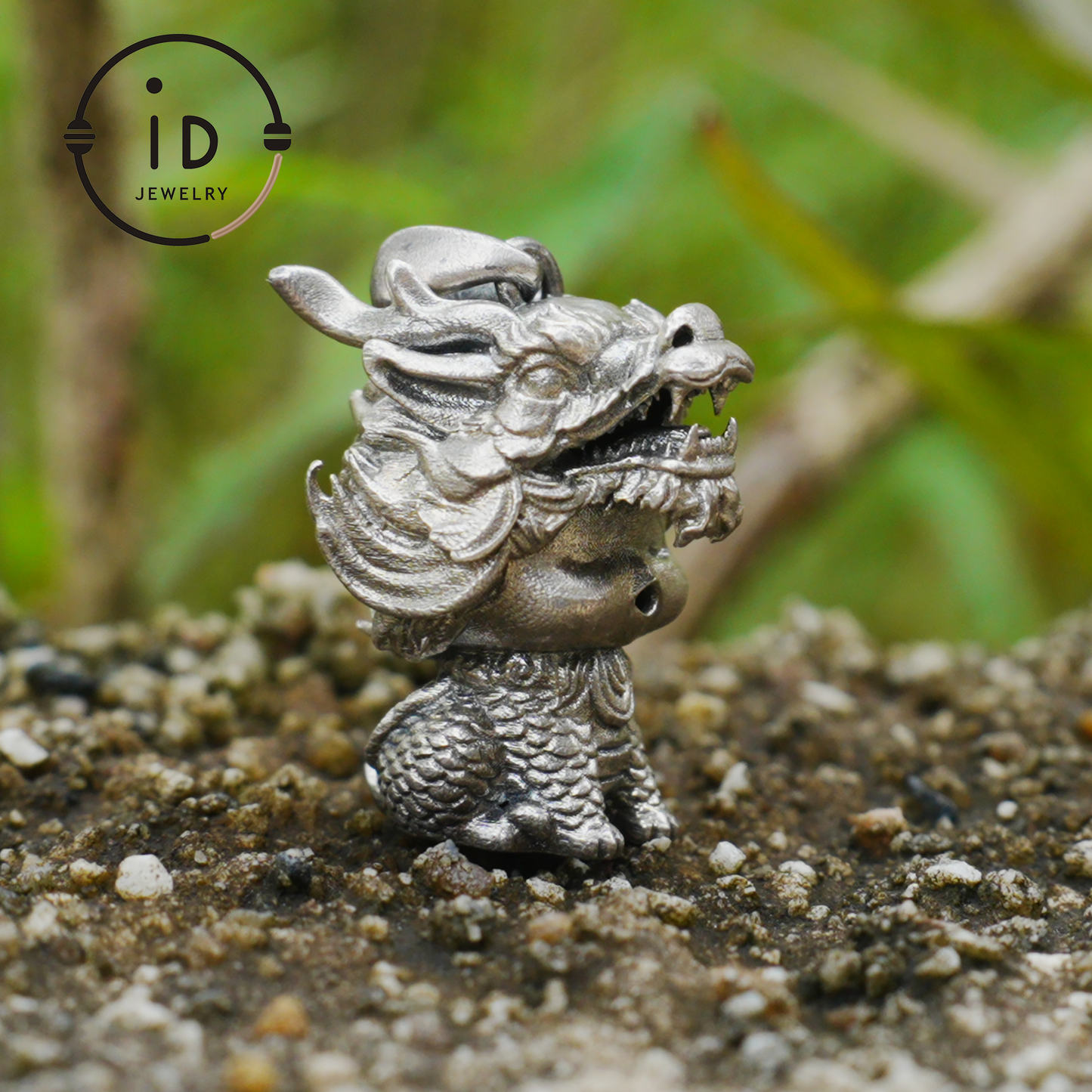 Dragon Guardian Pendant, Handcrafted Totem Amulet, Fantasy Spirit Creature Jewelry, Mythical Beast Design, Protective Charm Gift