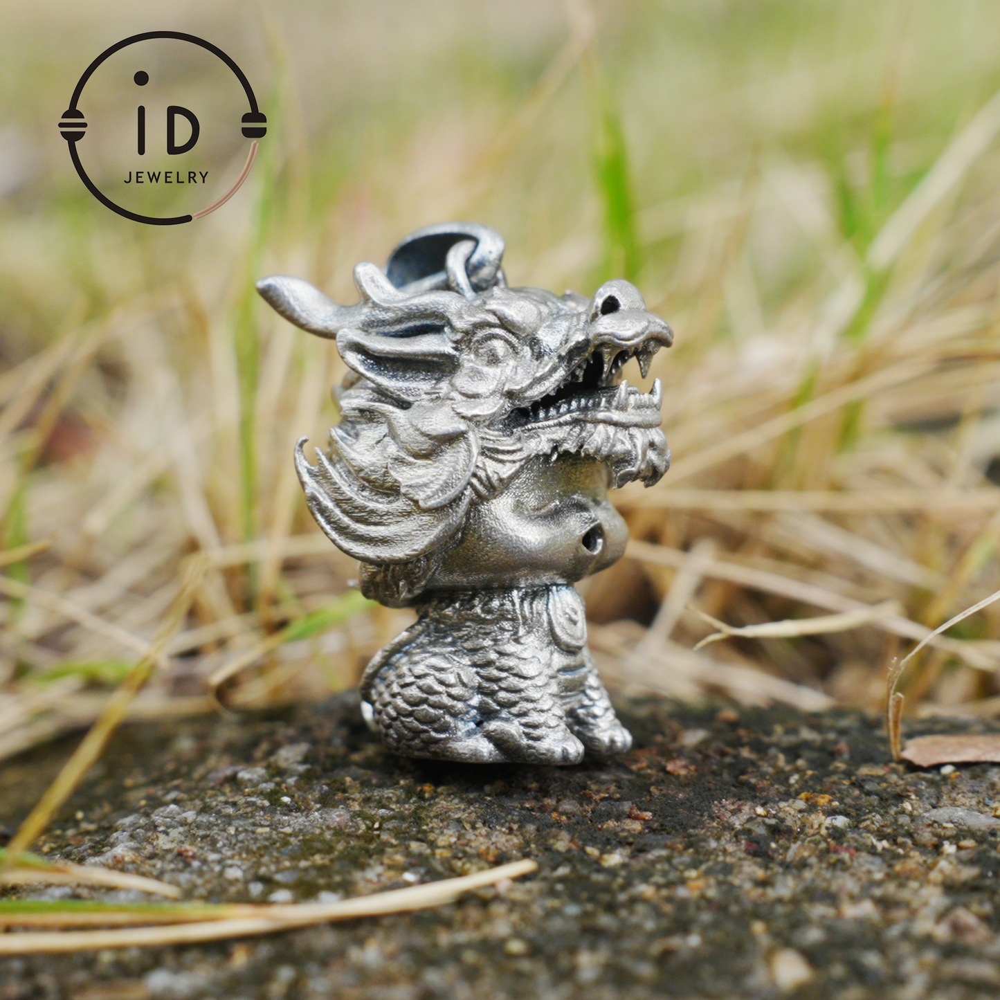 Dragon Guardian Pendant, Handcrafted Totem Amulet, Fantasy Spirit Creature Jewelry, Mythical Beast Design, Protective Charm Gift