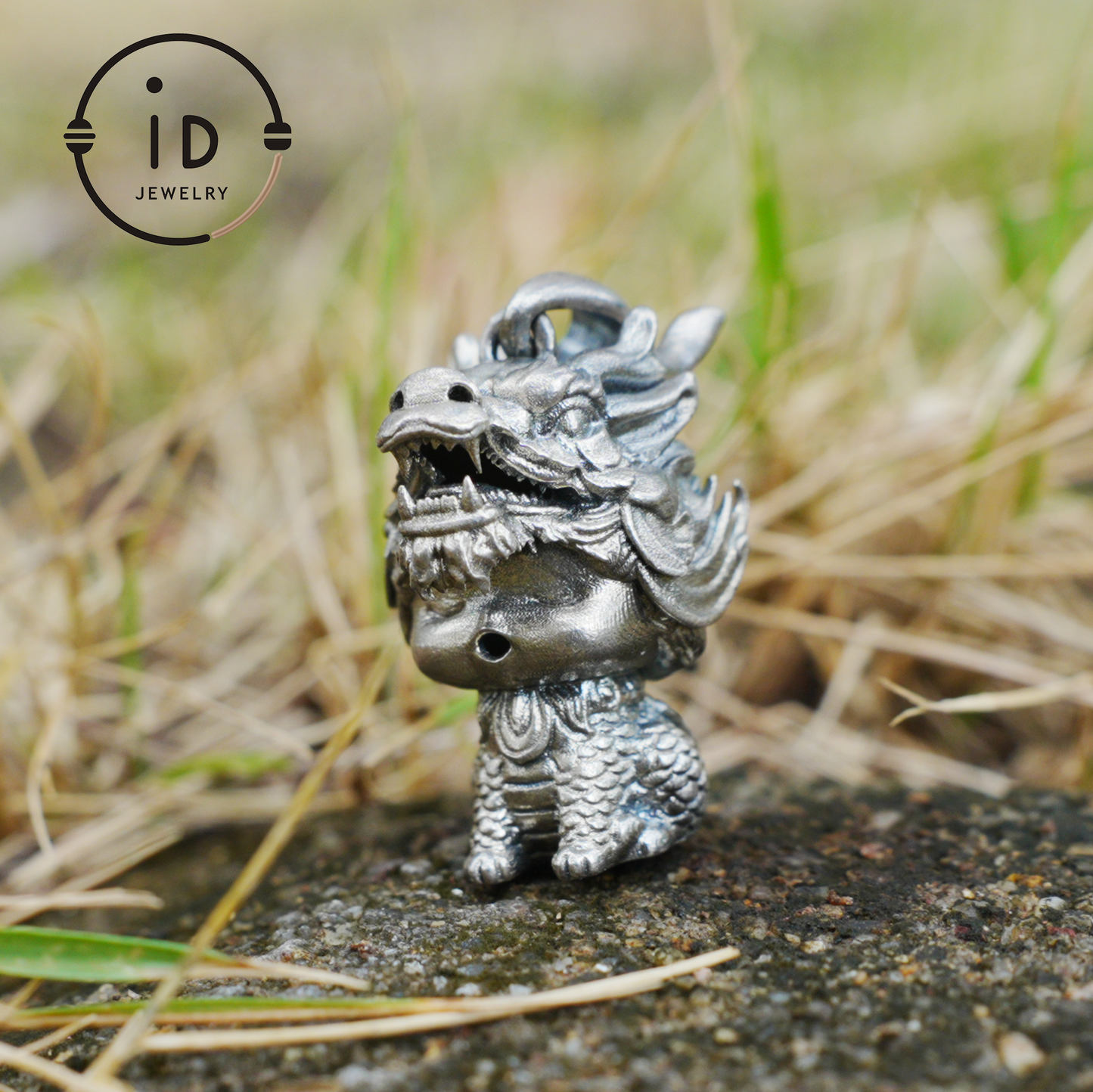 Dragon Guardian Pendant, Handcrafted Totem Amulet, Fantasy Spirit Creature Jewelry, Mythical Beast Design, Protective Charm Gift