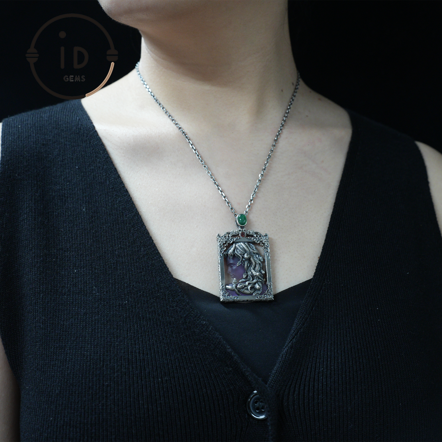 Medusa Snake Pendant Necklace for Women | Gothic Spiritual Protection Amulet Jewelry | Greek Mythology Wiccan Goddess Gift Idea