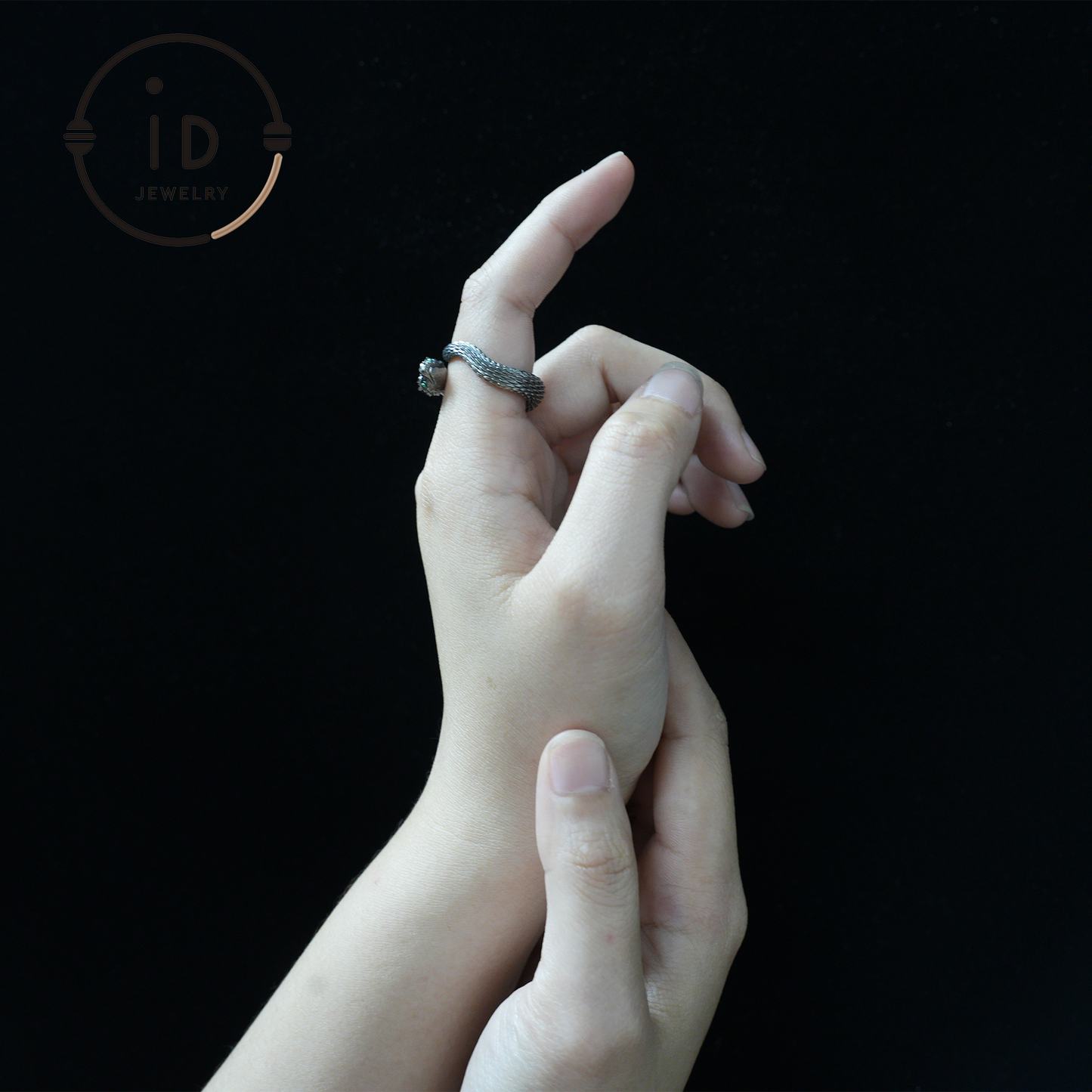 Mystic Snake Ring, Green Zircon, Dragon Scale Design, Handmade Fantasy Amulet Jewelry, For Collection & Gift