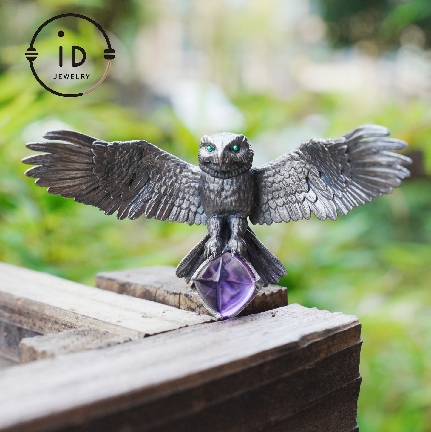 Spread-Wing Owl Necklace｜Animal Totem Amulet｜925 Sterling Silver, Hand-Carved｜Winged Design｜Nature-Themed Necklace