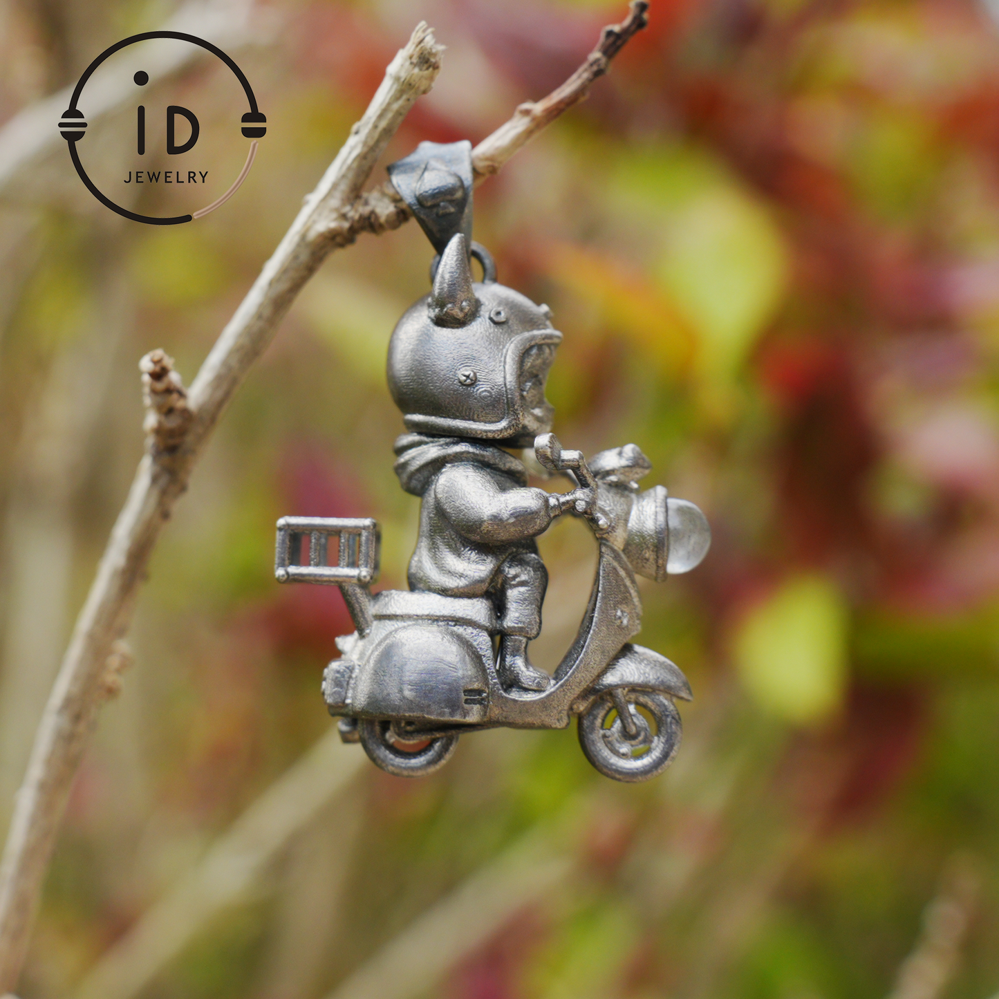 Mystical Night Rider Pendant with Labradorite Light, Handmade Talisman Necklace, Fantasy Jewelry for Inner Journey Seekers