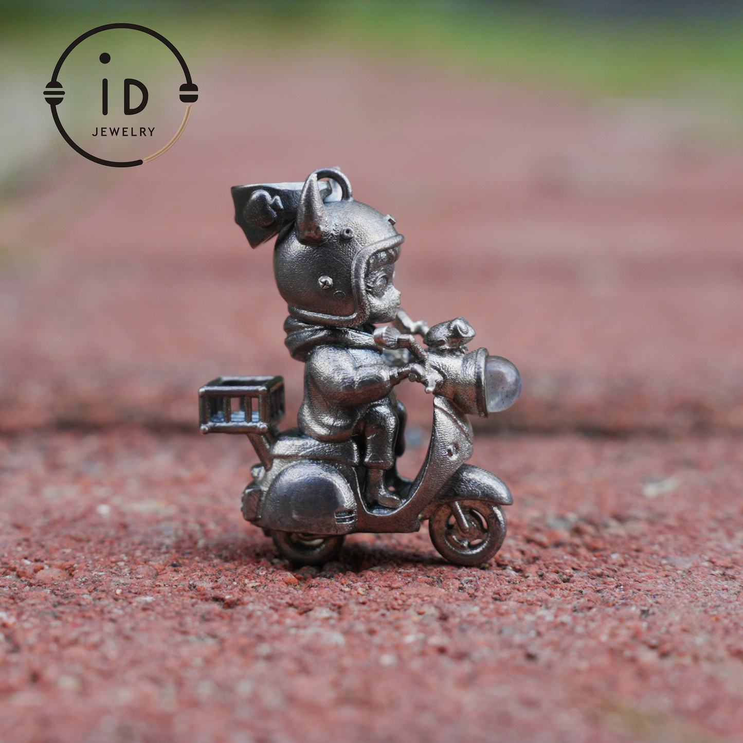 Mystical Night Rider Pendant with Labradorite Light, Handmade Talisman Necklace, Fantasy Jewelry for Inner Journey Seekers