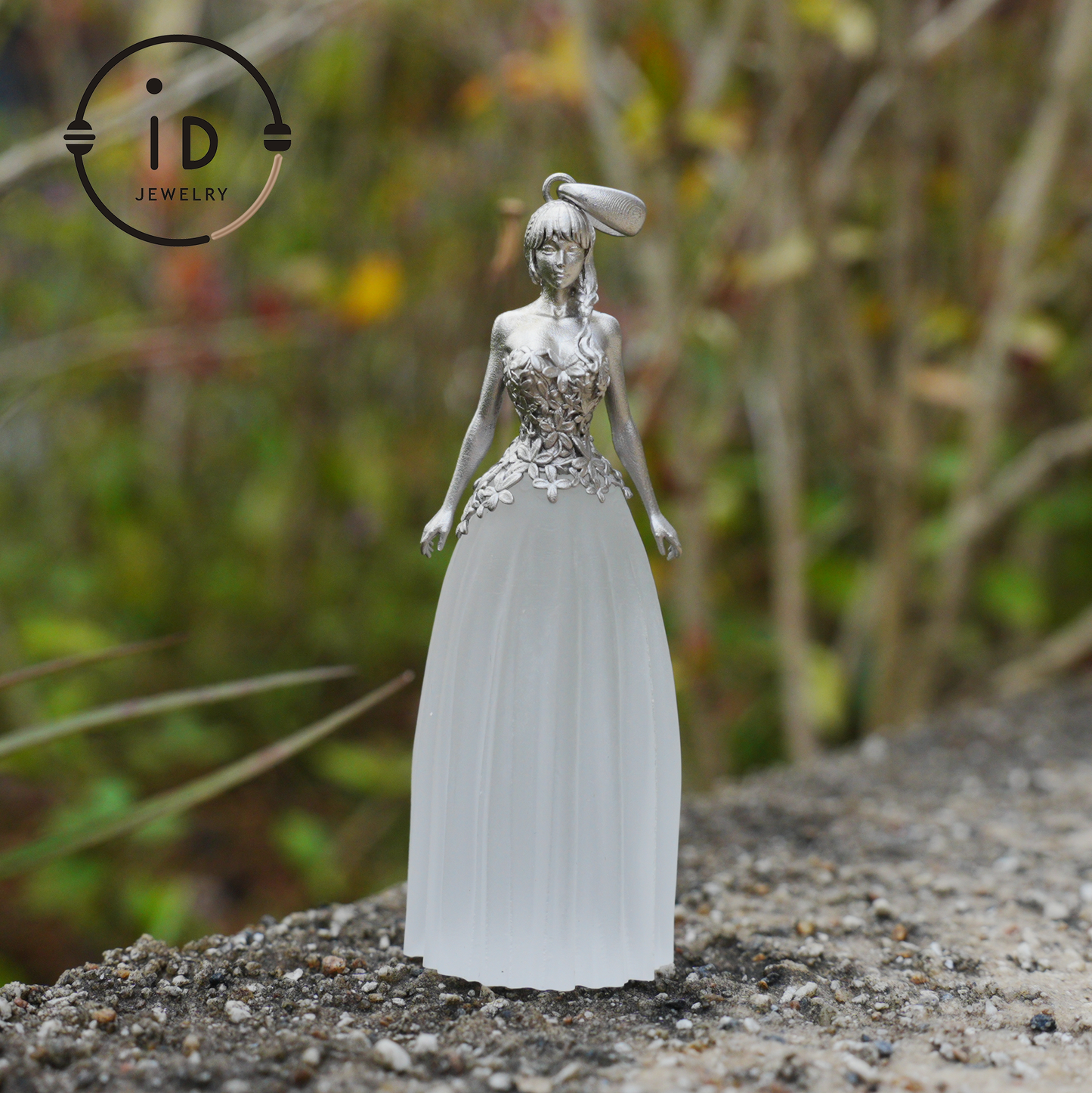 White quartz pendant of promise – A spiritual gift for her – Symbol of peace, strength & devotion – Handcrafted in 925 sterling silver