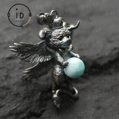 Guardian Angel Pendant, Spiritual Animal Totem, Symbol of Inner Peace and Protection, Gift for Meditation Lovers