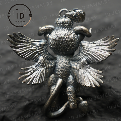 Guardian Angel Pendant, Spiritual Animal Totem, Symbol of Inner Peace and Protection, Gift for Meditation Lovers