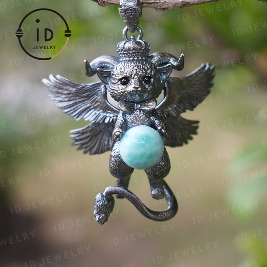 Guardian Angel Pendant, Spiritual Animal Totem, Symbol of Inner Peace and Protection, Gift for Meditation Lovers