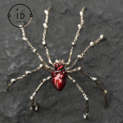 Spider Pendant Necklace · Spiritual Animal Totem · Symbol of Inner Determination and Passion · Gift for Meditation Lovers