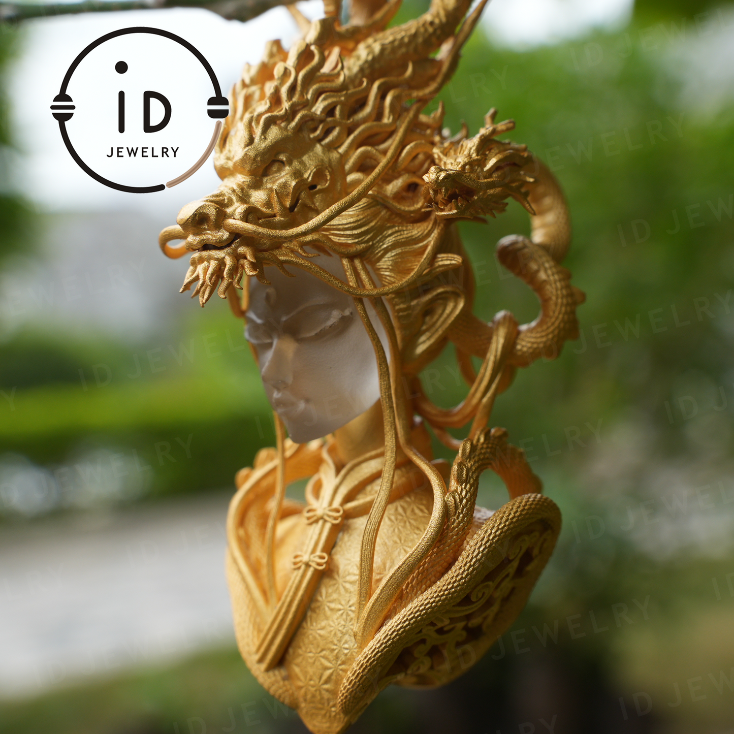 Golden Dragon Lady, Oath of the Twilight Light Pendant, Symbol of Dragon Spirit Protection