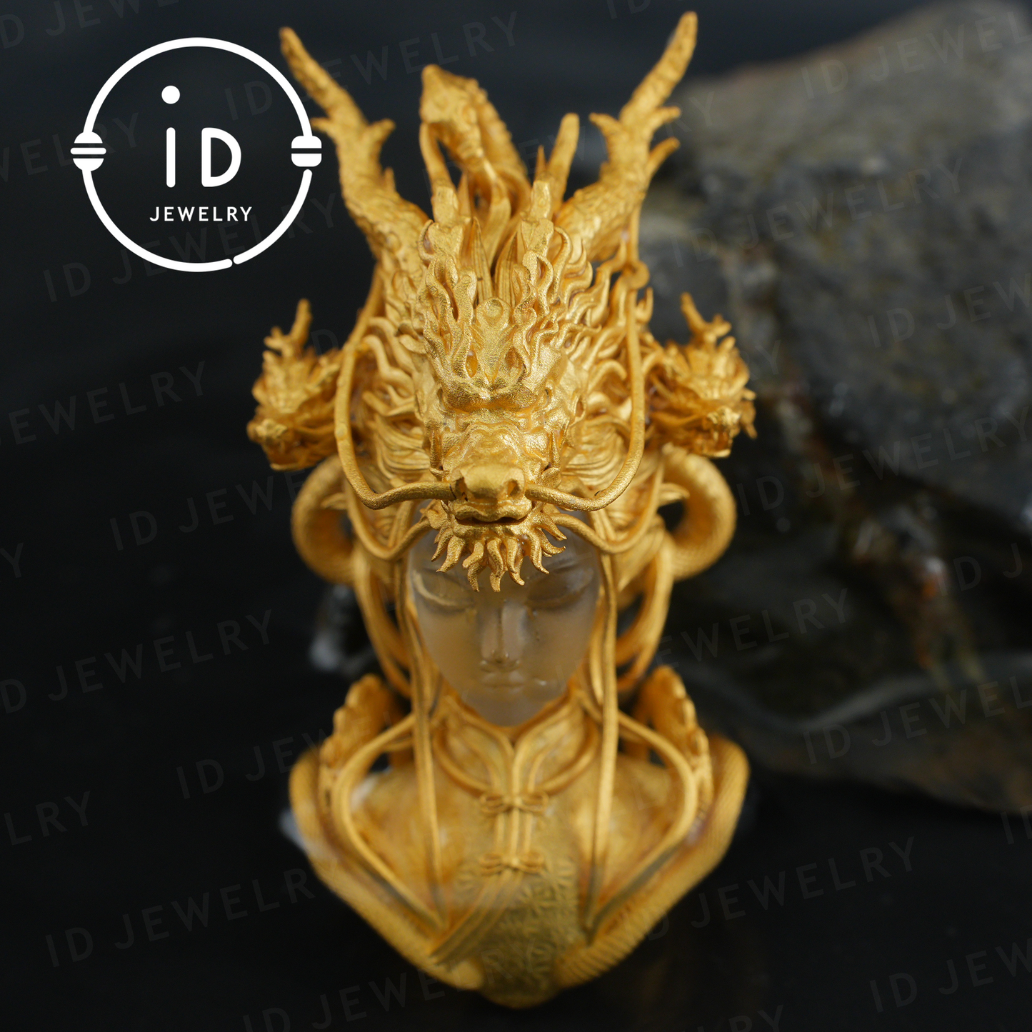 Golden Dragon Lady, Oath of the Twilight Light Pendant, Symbol of Dragon Spirit Protection