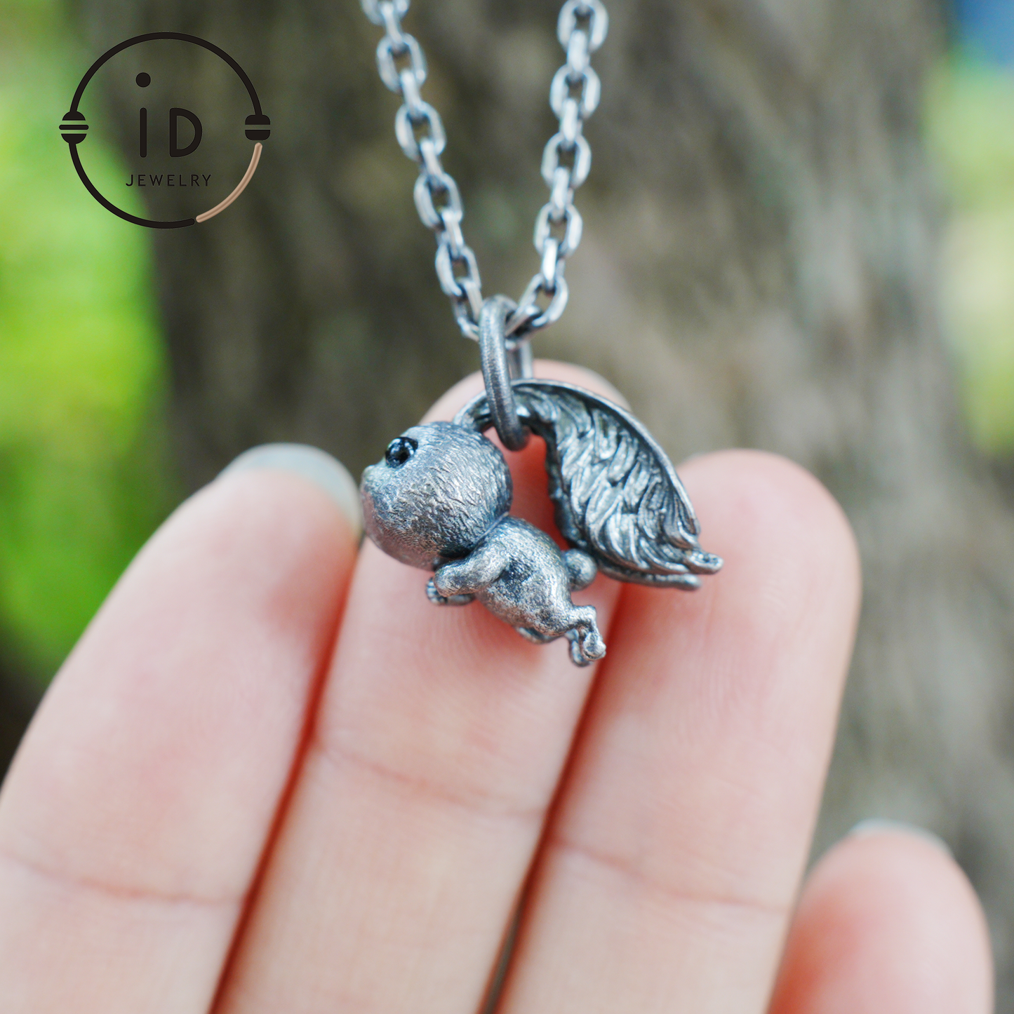 Rabbit Pendant – Leaping Bunny Totem with Onyx Eyes, Handmade Animal Amulet, Symbol of Awakening and New Beginnings