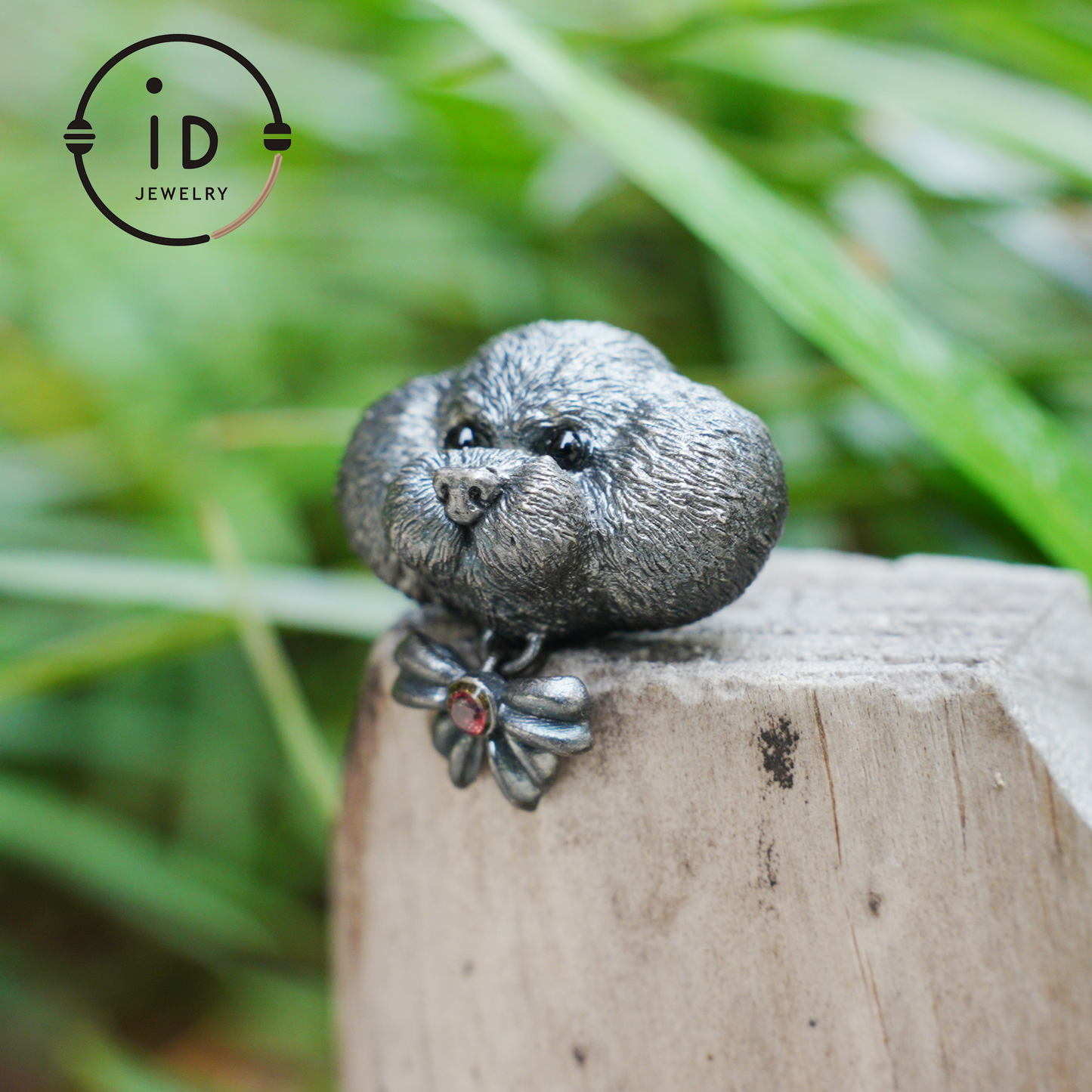 Guardian Dog Pendant, Black Onyx Emotional Amulet, Handmade Fantasy Jewelry, Night Spirit Totem, Storytelling Animal Charm
