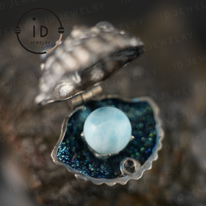 Handcrafted Shell Pendant - 925 Sterling Silver with Labradorite & Ocean Jasper - Key to the Subconscious - Spiritual Guardian Gift