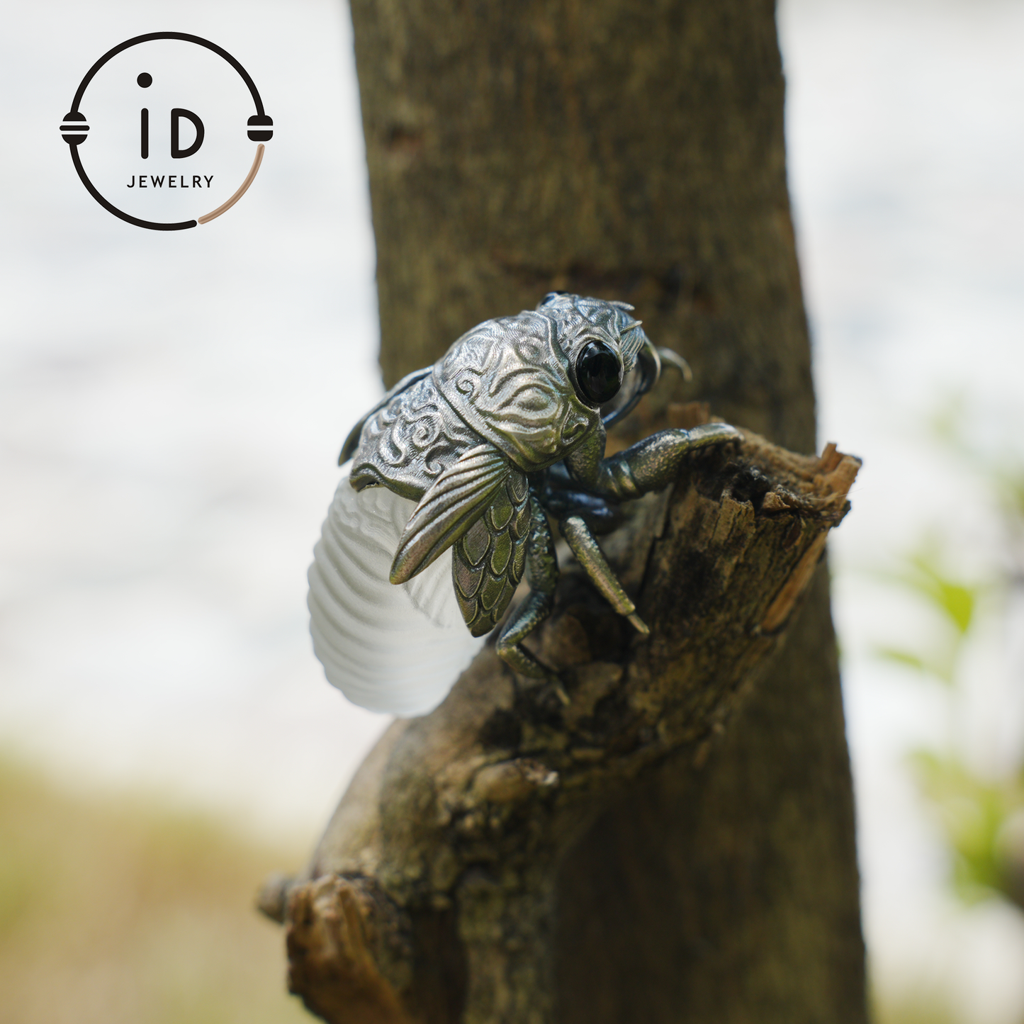 Cicada Necklace | Handmade 925 Sterling Silver Necklace | Insect Jewelry | Hand-Carved Insect Nature-Theme Necklace Gift