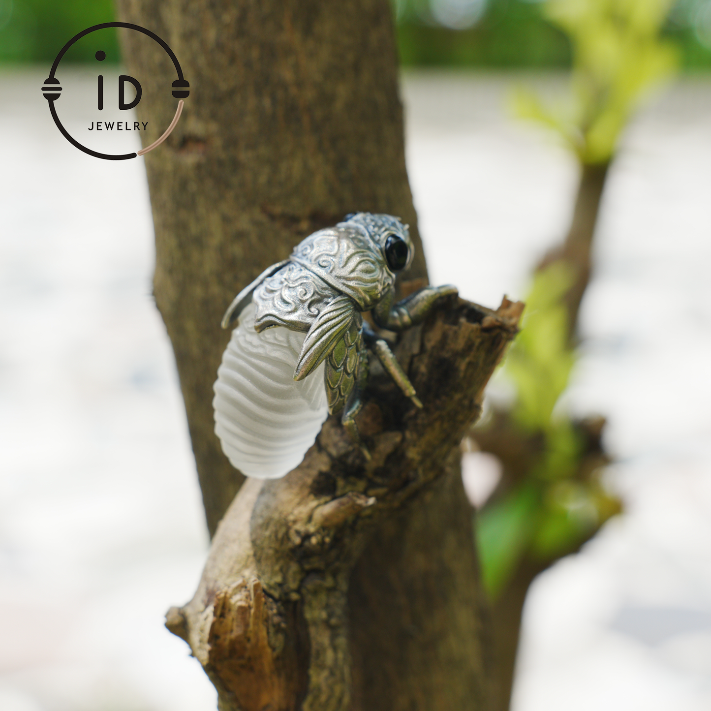 Cicada Necklace | Handmade 925 Sterling Silver Necklace | Insect Jewelry | Hand-Carved Insect Nature-Theme Necklace Gift