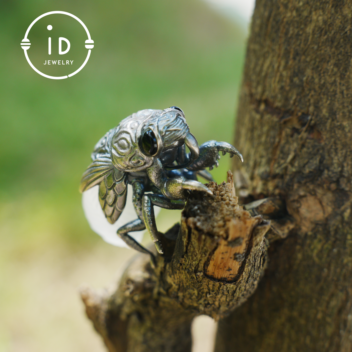 Cicada Necklace | Handmade 925 Sterling Silver Necklace | Insect Jewelry | Hand-Carved Insect Nature-Theme Necklace Gift