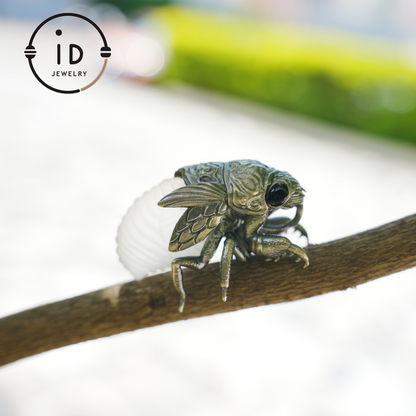 Cicada Necklace | Handmade 925 Sterling Silver Necklace | Insect Jewelry | Hand-Carved Insect Nature-Theme Necklace Gift