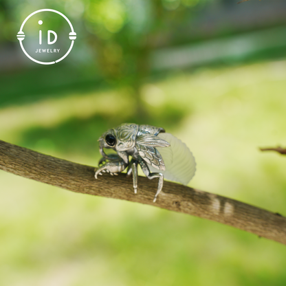 Cicada Necklace | Handmade 925 Sterling Silver Necklace | Insect Jewelry | Hand-Carved Insect Nature-Theme Necklace Gift