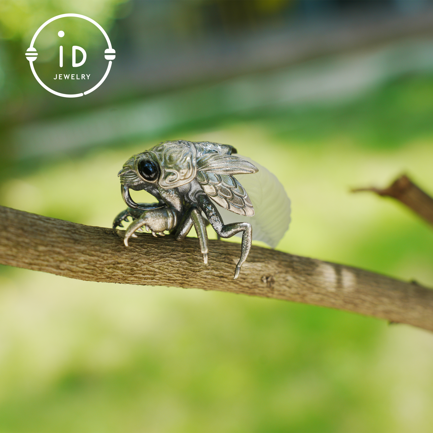 Cicada Necklace | Handmade 925 Sterling Silver Necklace | Insect Jewelry | Hand-Carved Insect Nature-Theme Necklace Gift