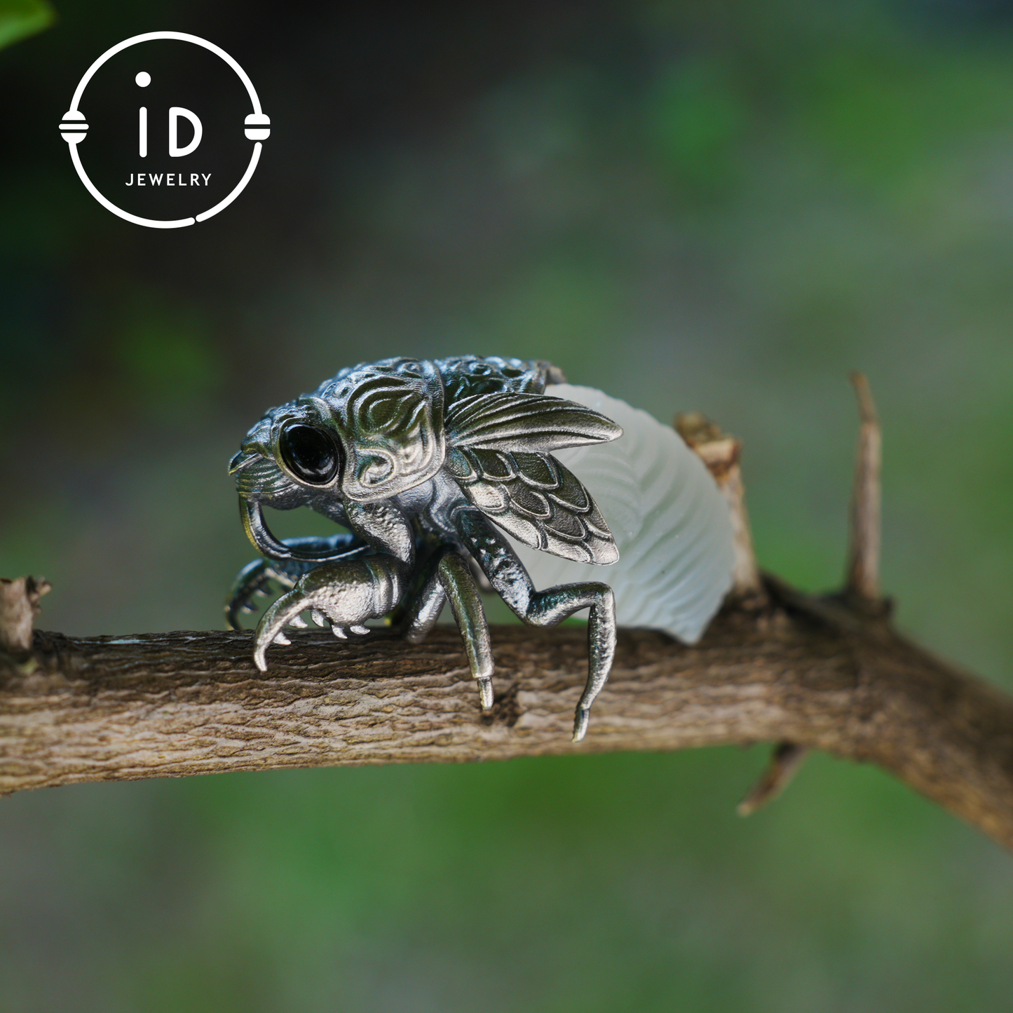 Cicada Necklace | Handmade 925 Sterling Silver Necklace | Insect Jewelry | Hand-Carved Insect Nature-Theme Necklace Gift