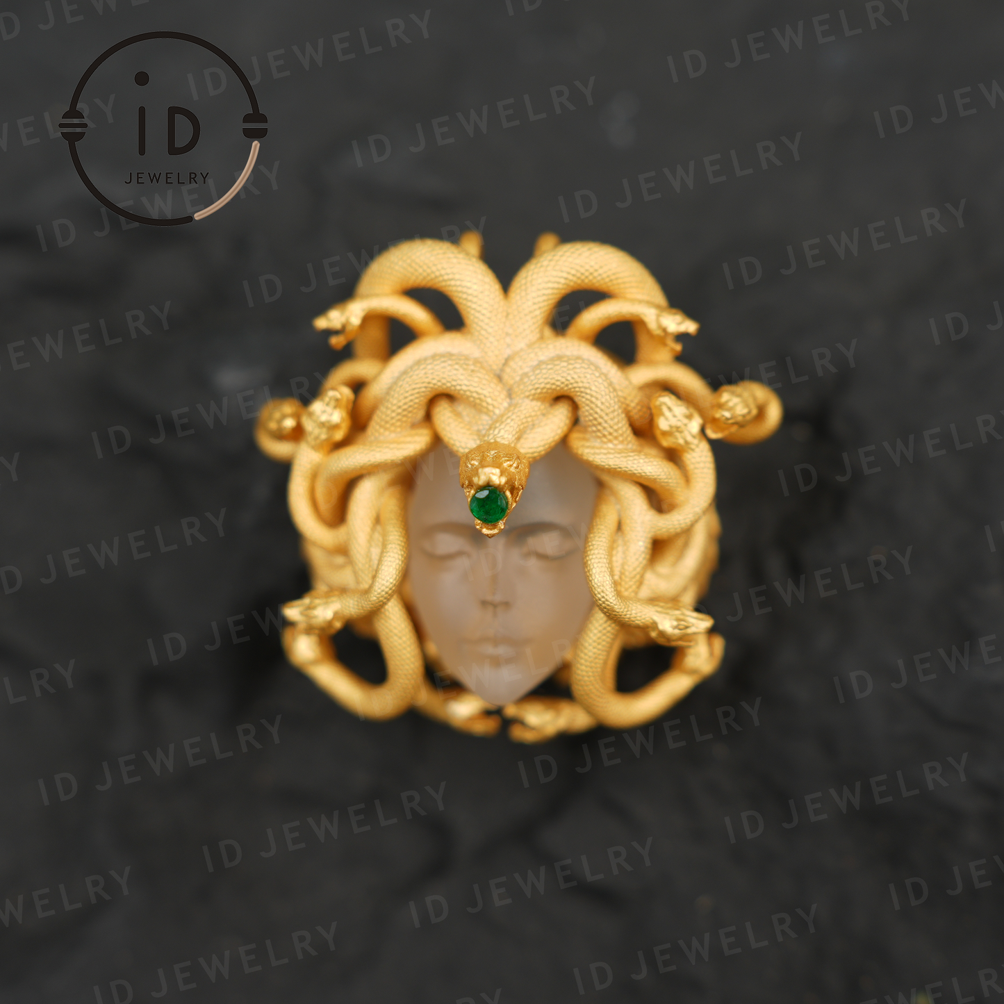 Medusa’s Sleeping Eye, Spiritual Pendant of the Resting Goddess, Third Eye as a Symbol of Insight and Inner Guidance