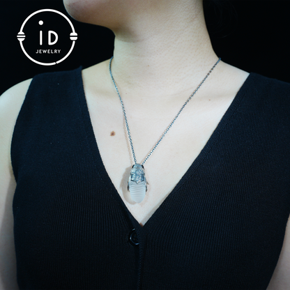 Cicada Necklace | Handmade 925 Sterling Silver Necklace | Insect Jewelry | Hand-Carved Insect Nature-Theme Necklace Gift