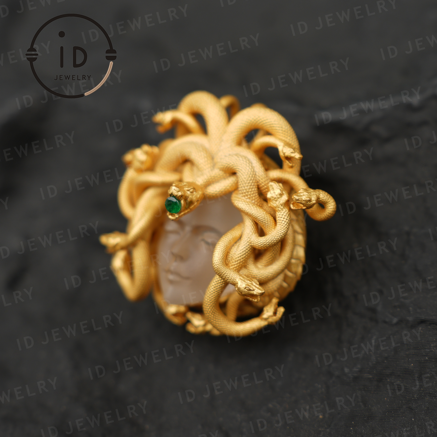 Medusa’s Sleeping Eye, Spiritual Pendant of the Resting Goddess, Third Eye as a Symbol of Insight and Inner Guidance