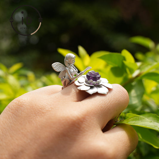 Flower Language Dreamkeeper Ring, Opa Goddess Soul Symbol, Protection of Wishes and Inspiration, Jewelry of Dream Fulfillment