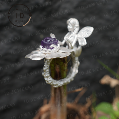 Flower Language Dreamkeeper Ring, Opa Goddess Soul Symbol, Protection of Wishes and Inspiration, Jewelry of Dream Fulfillment