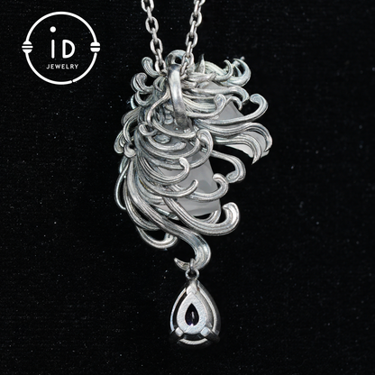 Unicorn Totem Necklace | Handmade 925 Sterling Silver | Fantasy Gift | Finely Carved Flowing Mane | Couture Artisan Silver Jewelry