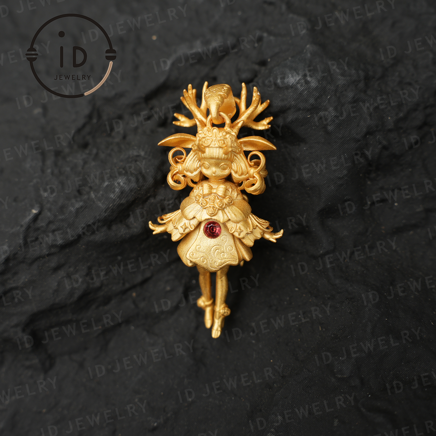 Deer Guardian Pendant, Artemis Spiritual Symbol, Life Protection & Inner Courage Symbol, Natural Energy Jewelry
