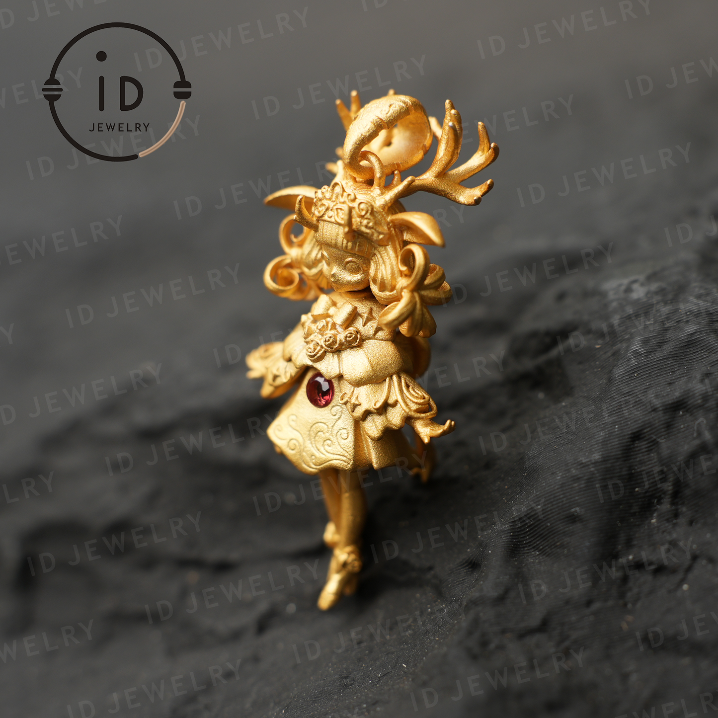 Deer Guardian Pendant, Artemis Spiritual Symbol, Life Protection & Inner Courage Symbol, Natural Energy Jewelry