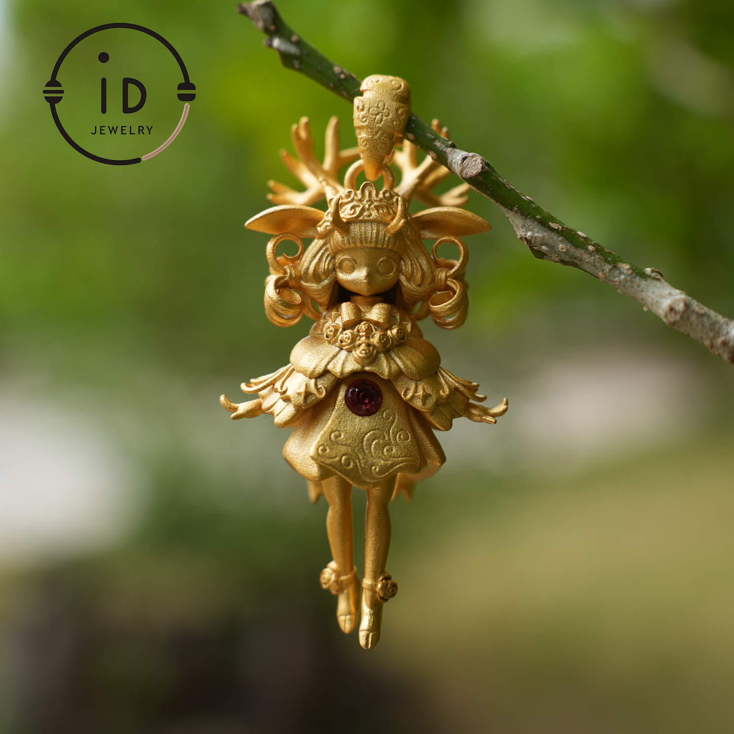 Deer Guardian Pendant, Artemis Spiritual Symbol, Life Protection & Inner Courage Symbol, Natural Energy Jewelry