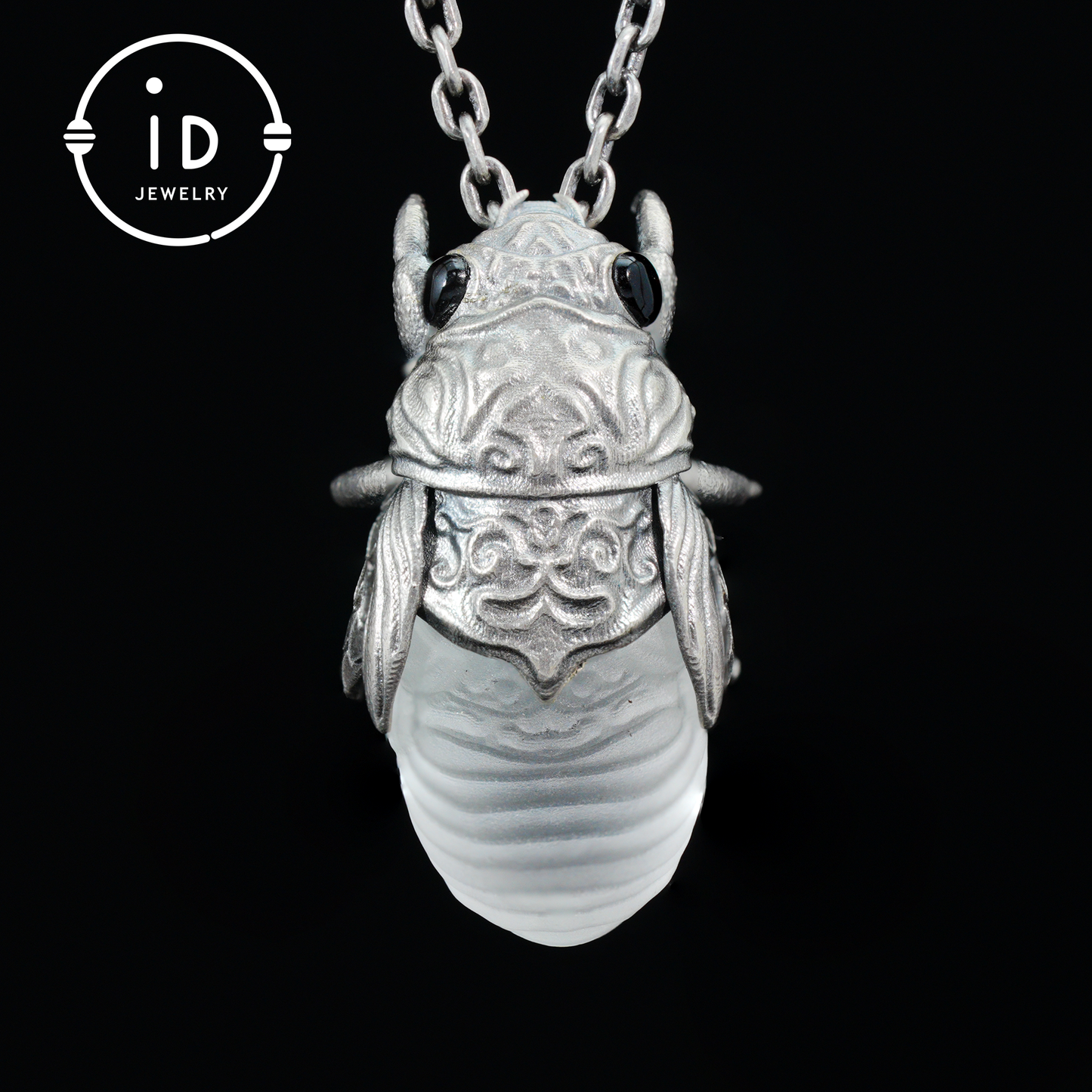 Cicada Necklace | Handmade 925 Sterling Silver Necklace | Insect Jewelry | Hand-Carved Insect Nature-Theme Necklace Gift