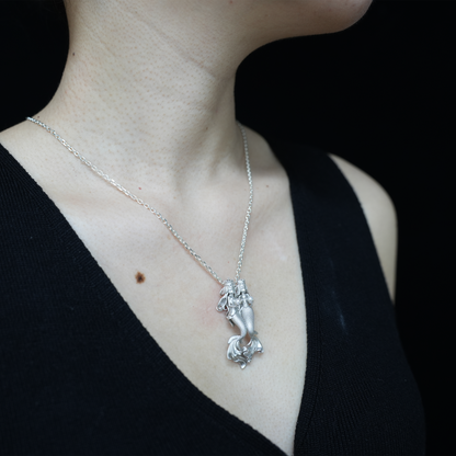 Handcrafted Pisces Pendant - 925 Sterling Silver with Pearls - Guardian of Pisces - Dual Beauty Gift for Her