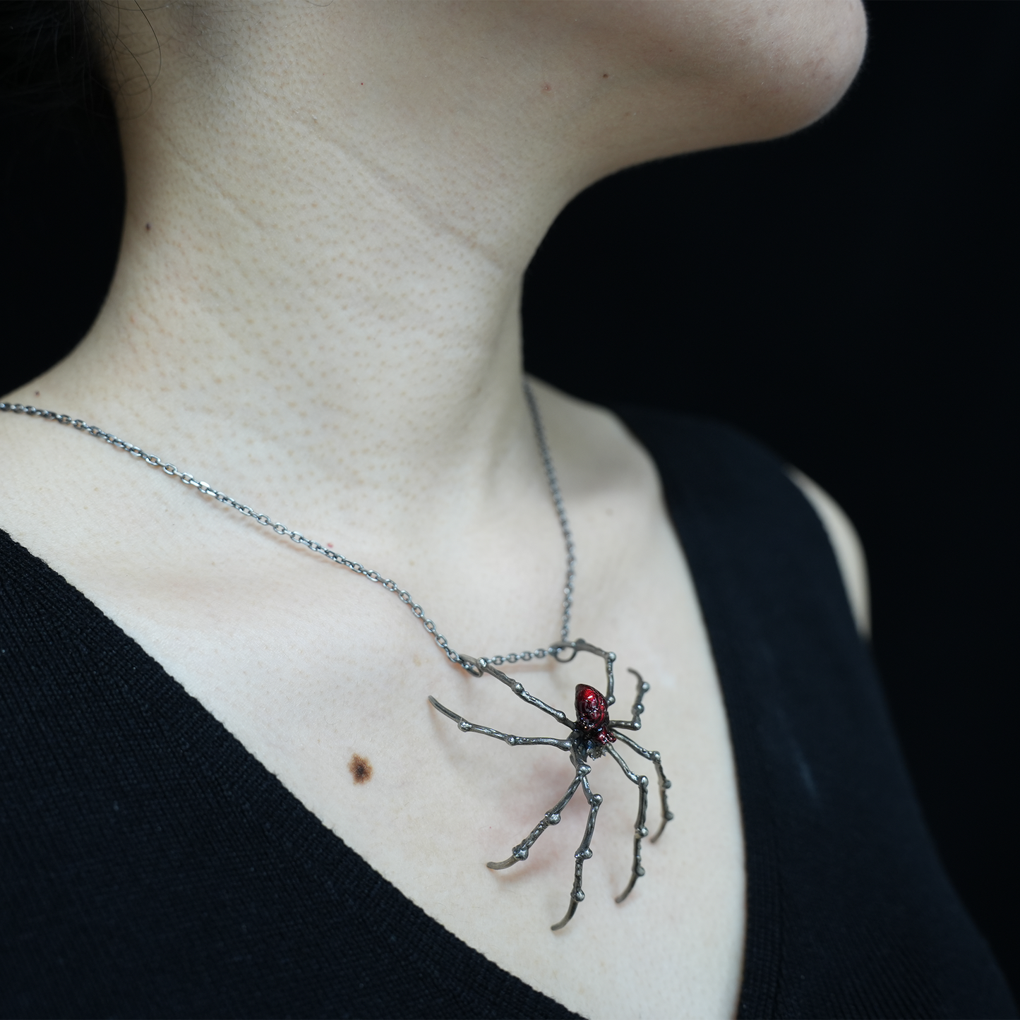 Spider Pendant Necklace · Spiritual Animal Totem · Symbol of Inner Determination and Passion · Gift for Meditation Lovers