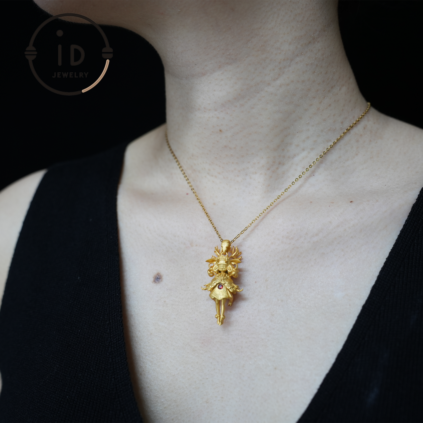 Deer Guardian Pendant, Artemis Spiritual Symbol, Life Protection & Inner Courage Symbol, Natural Energy Jewelry