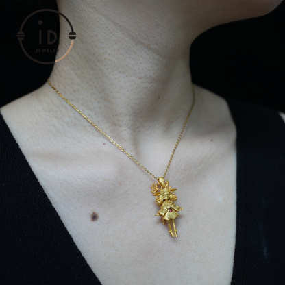 Deer Guardian Pendant, Artemis Spiritual Symbol, Life Protection & Inner Courage Symbol, Natural Energy Jewelry