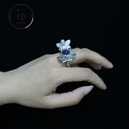 Flower Language Dreamkeeper Ring, Opa Goddess Soul Symbol, Protection of Wishes and Inspiration, Jewelry of Dream Fulfillment