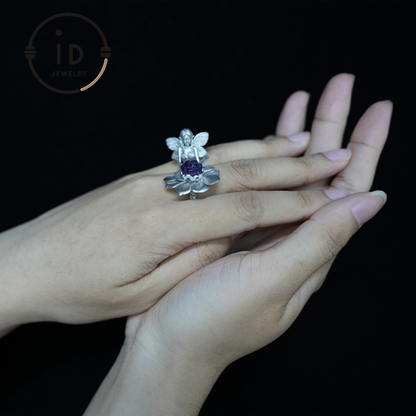 Flower Language Dreamkeeper Ring, Opa Goddess Soul Symbol, Protection of Wishes and Inspiration, Jewelry of Dream Fulfillment