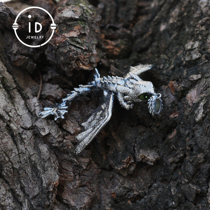 Fantasy Dragon Pendant with Enamel Finish, Handmade Jewelry, Unique Gift