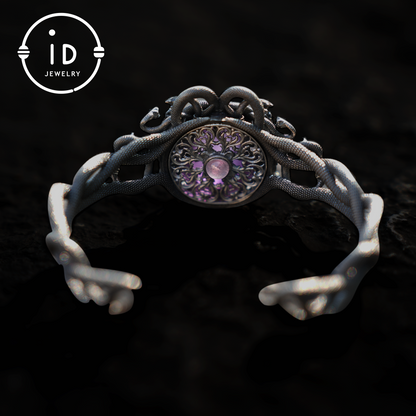 Medusa Bracelet | 925 Sterling Silver & Amethyst | Handmade Gothic Jewelry