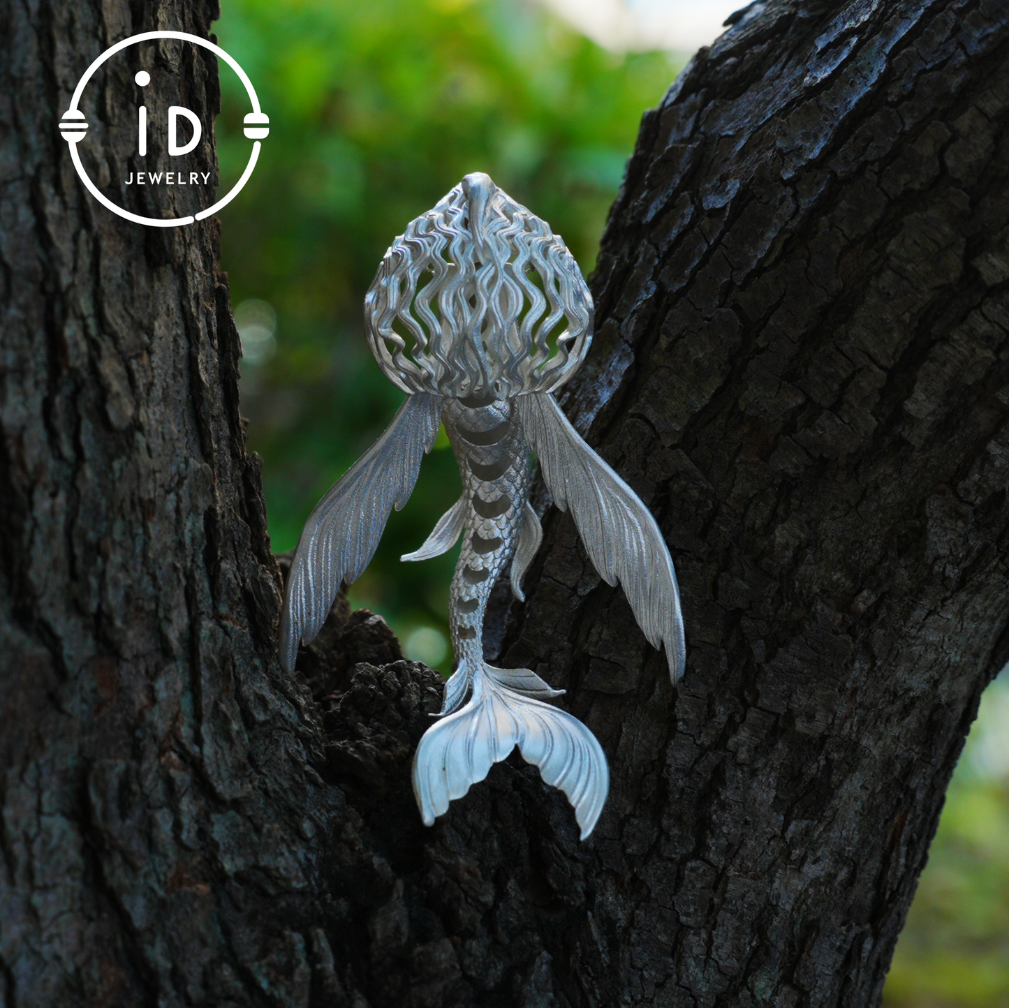 925 Sterling Silver Mermaid Pearl Pendant Necklace Hand-Carved Ocean Fantasy Jewelry |Protection Talisman & Symbol of Love Unique Gift Idea